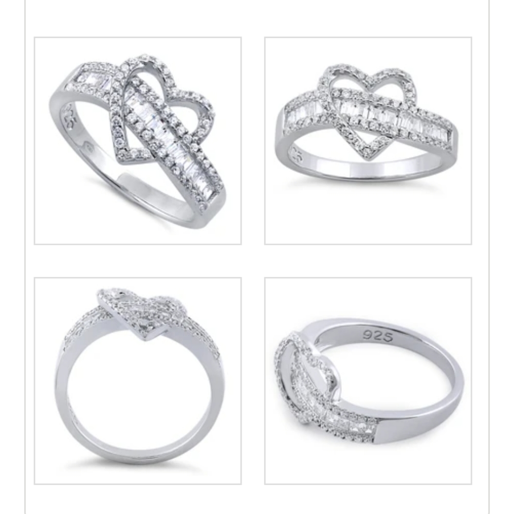 Sterling silver 925 with CZ ring - Picture 2 of 2